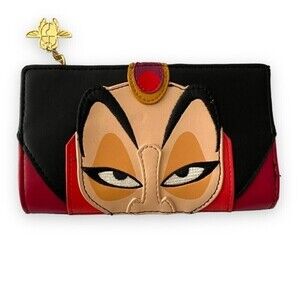 Loungefly Disney Aladdin Jafar Faux Leather Flap Bi-Fold Wallet Villain
